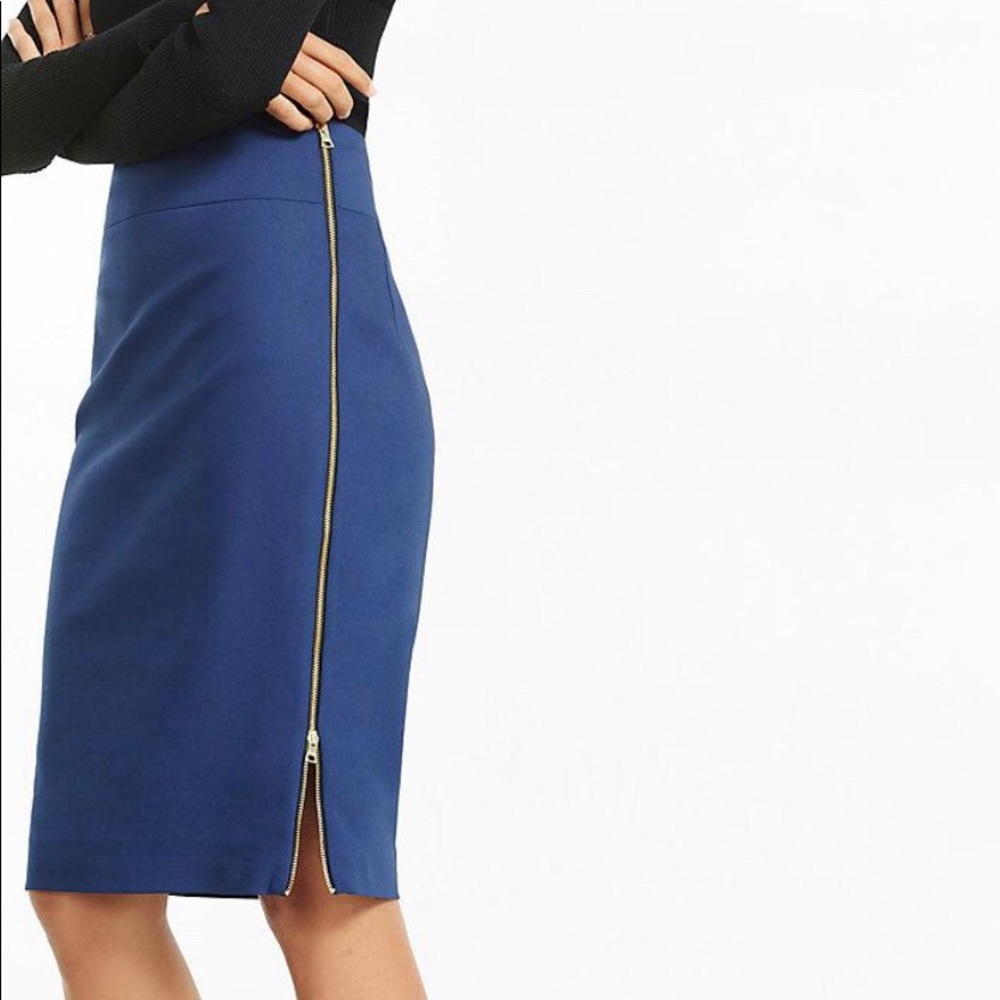 EXPRESS Side Zipper Midi Pencil Skirt